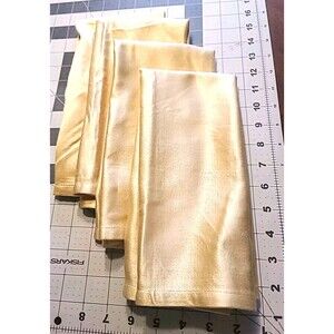Set Of 4 Gold Tone Neutral Color Kitchen Napkins thick 20 X 20 High Quality